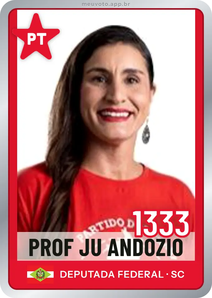 Carta de Prof Ju Andozio, número 1333, PT
