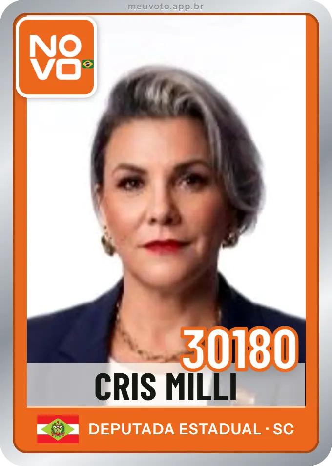 Carta de Cris Milli, número 30180, Novo
