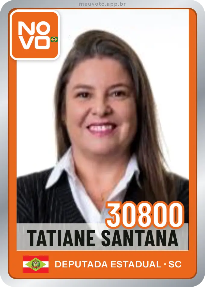 Carta de Tatiane Santana, número 30800, Novo
