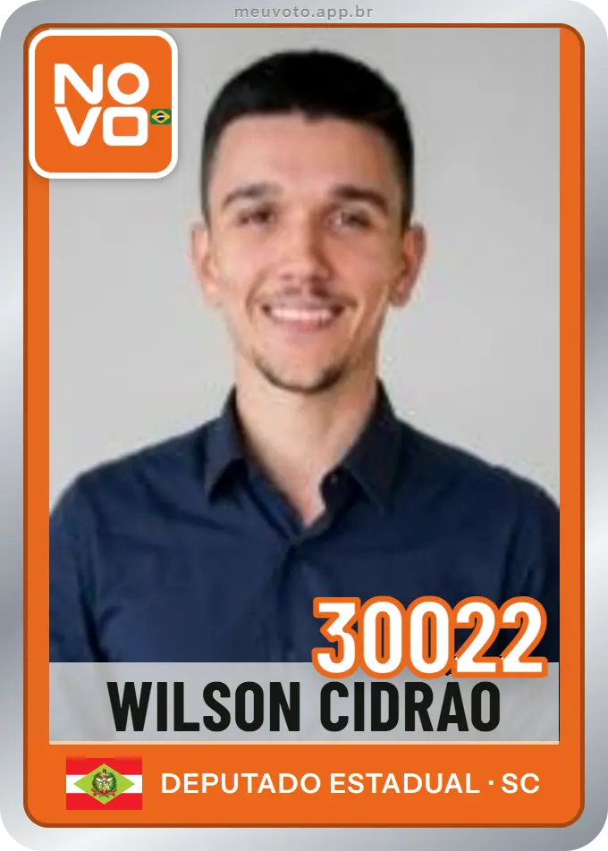 Carta de Wilson Cidrão, número 30022, Novo