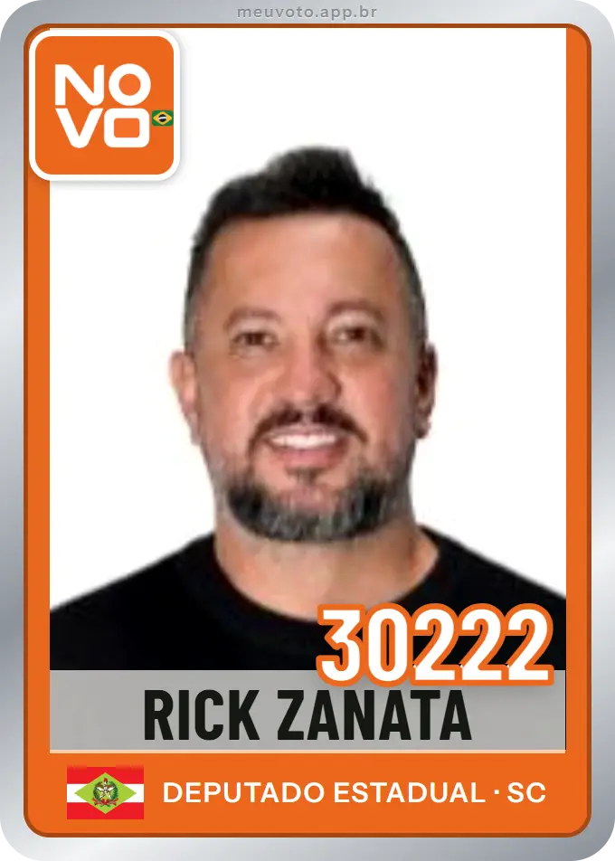 Carta de Rick Zanata, número 30222, Novo