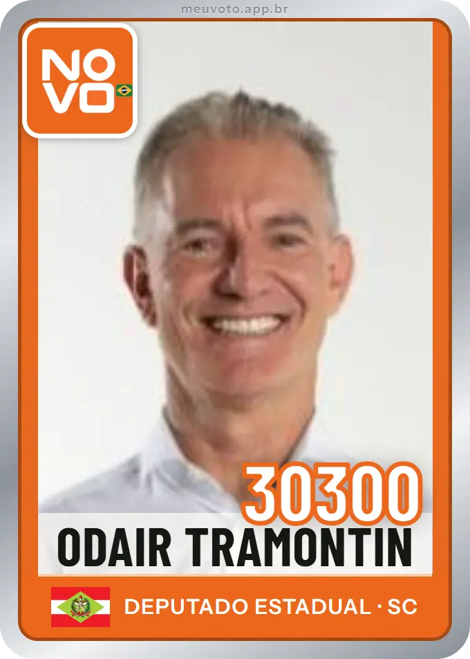 Carta de Odair Tramontin, número 30300, Novo