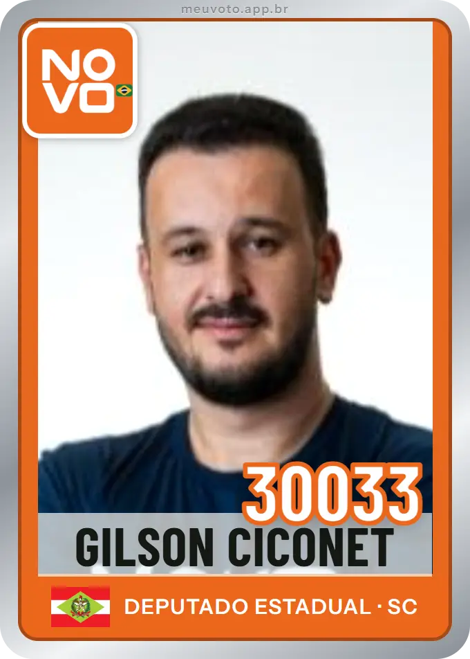 Carta de Gilson Ciconet, número 30033, Novo