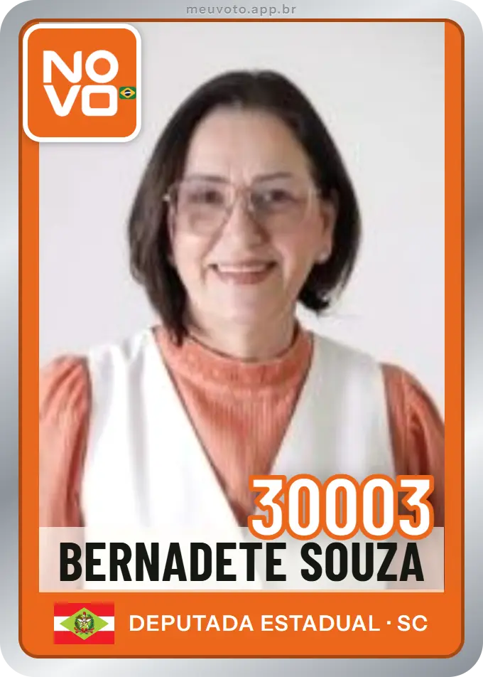 Carta de Bernadete Souza, número 30003, Novo