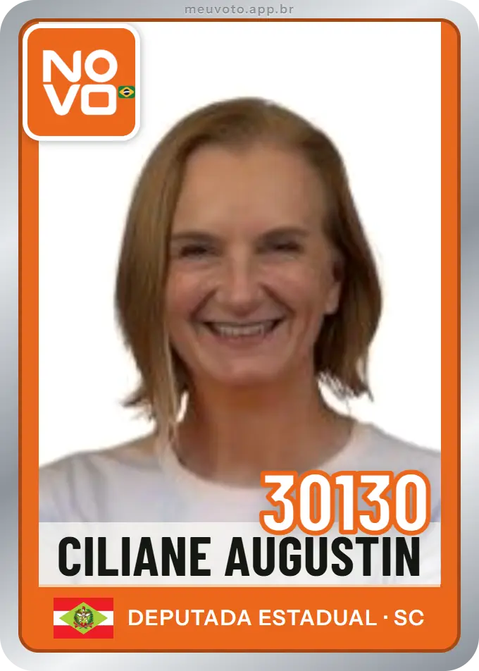 Carta de Ciliane Augustin, número 30130, Novo