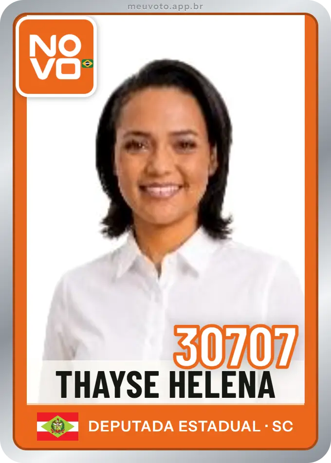 Carta de Thayse Helena, número 30707, Novo