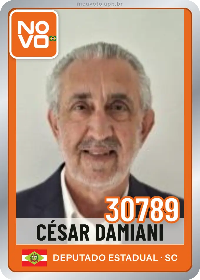 Carta de César Damiani, número 30789, Novo