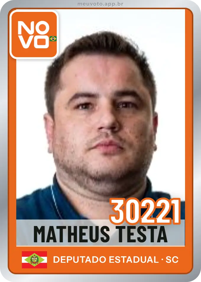 Carta de Matheus Testa, número 30221, Novo