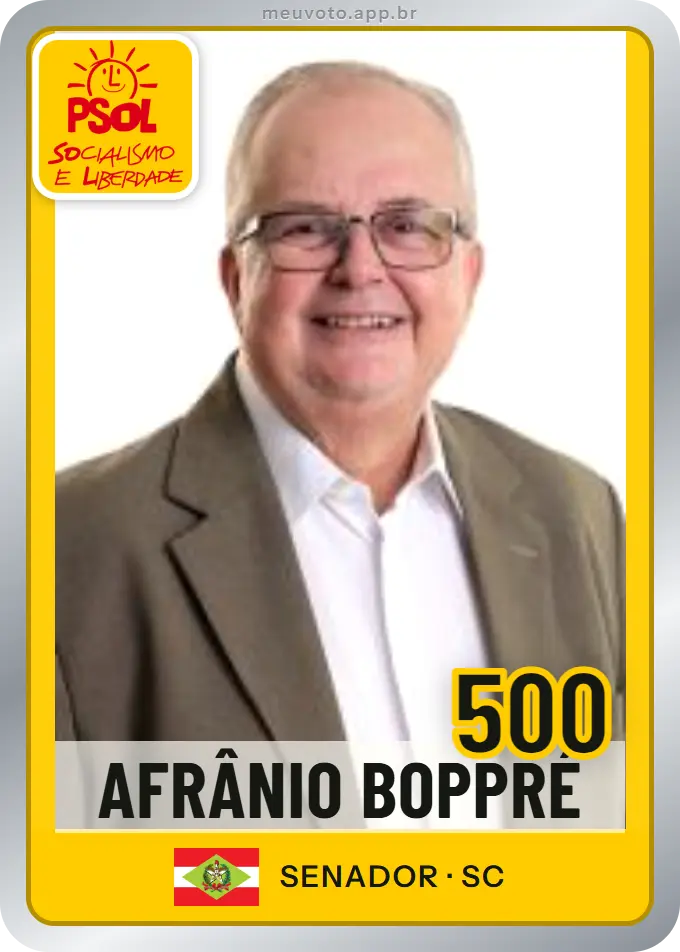 Carta de Afrânio Boppré, número 500, PSOL