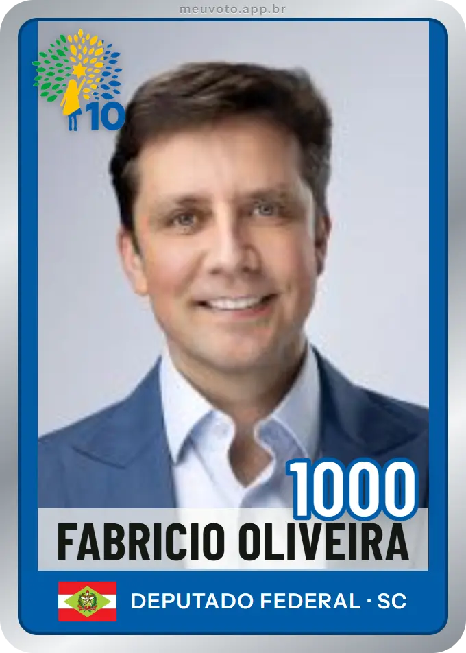 Carta de Fabricio Oliveira, número 1000, Republicanos