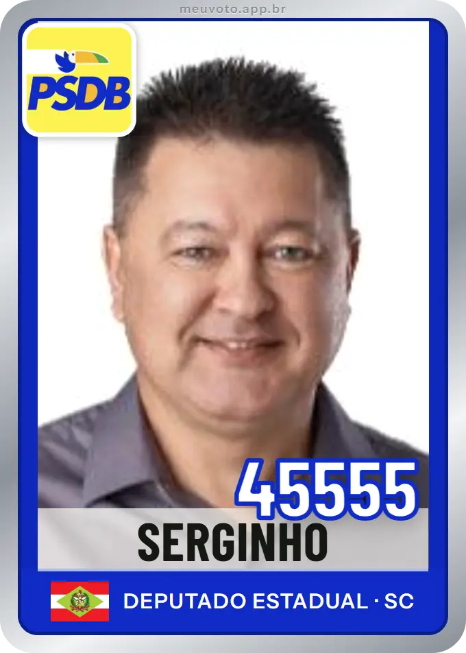 Carta de Serginho, número 45555, PSDB