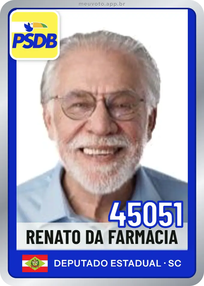 Carta de Renato da Farmácia, número 45051, PSDB