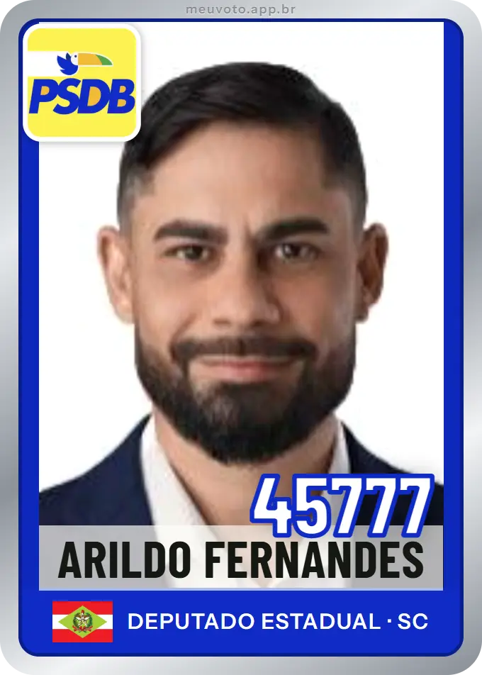 Carta de Arildo Fernandes, número 45777, PSDB