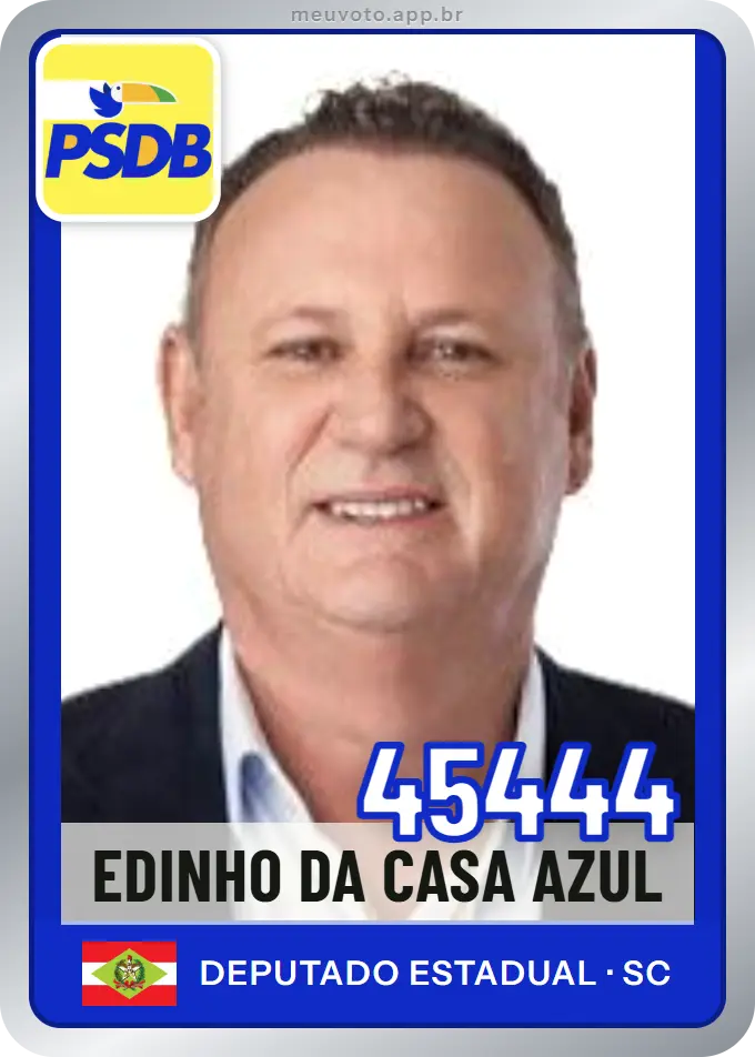 Carta de Edinho da Casa Azul, número 45444, PSDB