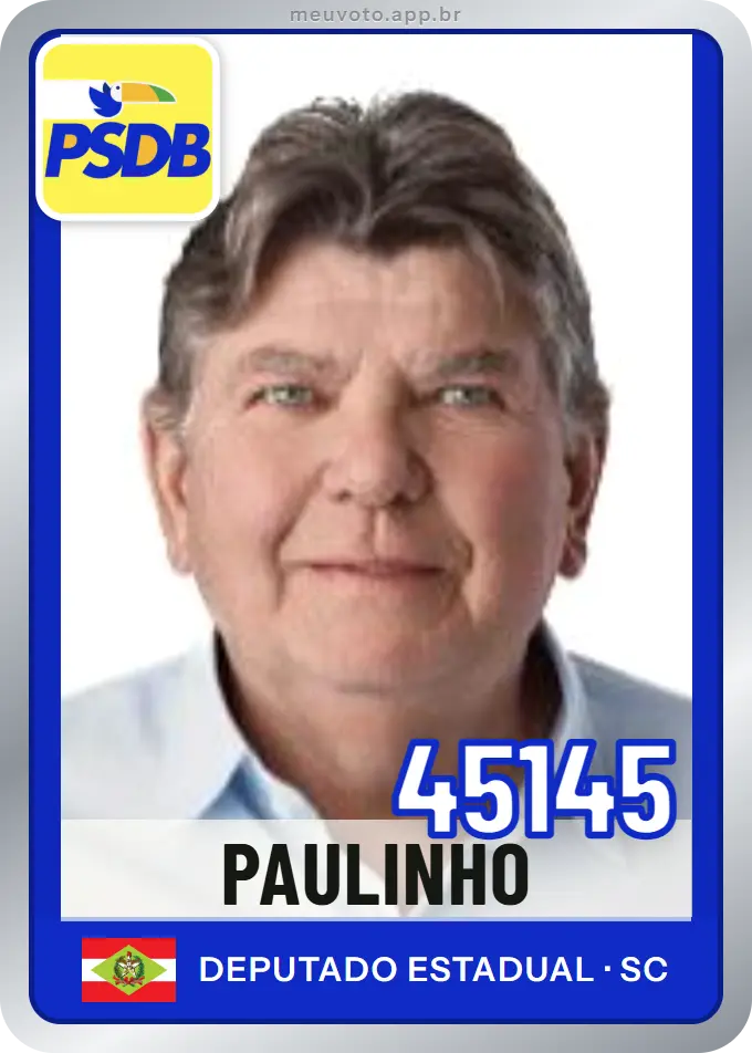 Carta de Paulinho, número 45145, PSDB