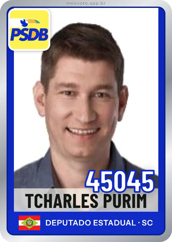 Carta de Tcharles Purim, número 45045, PSDB