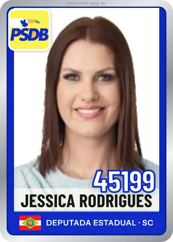 Carta de Jessica Rodrigues, número 45199, PSDB