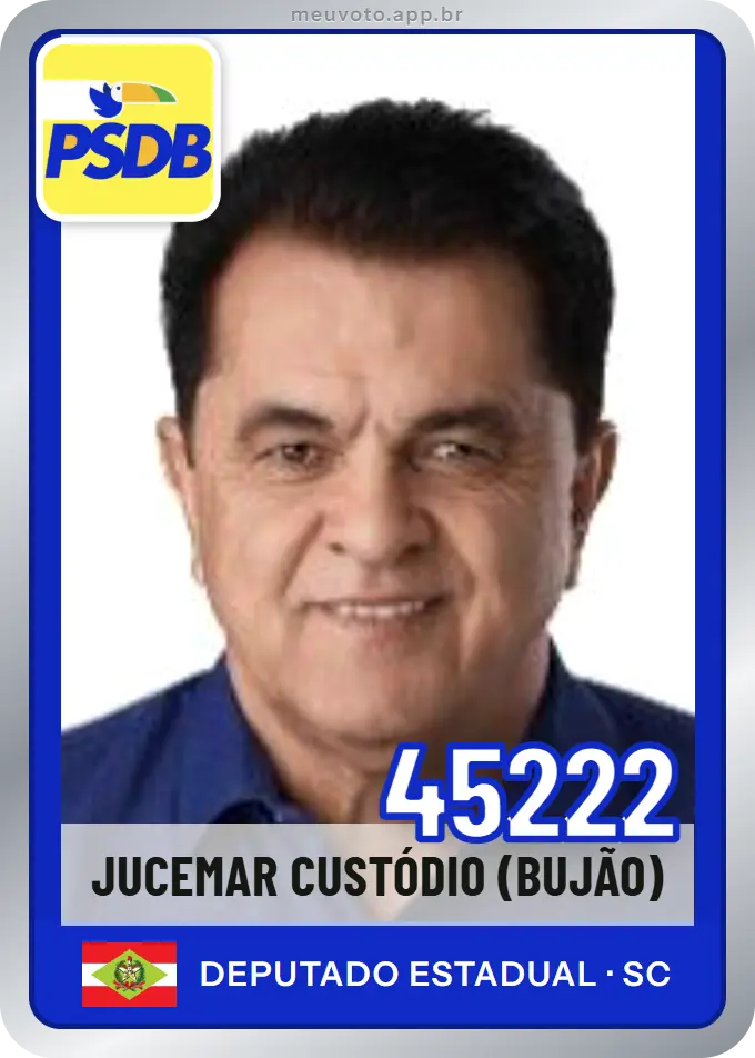 Carta de Jucemar Custódio (bujão), número 45222, PSDB