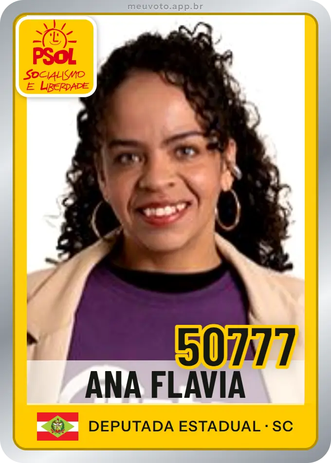Carta de Ana Flávia, número 50777, PSOL