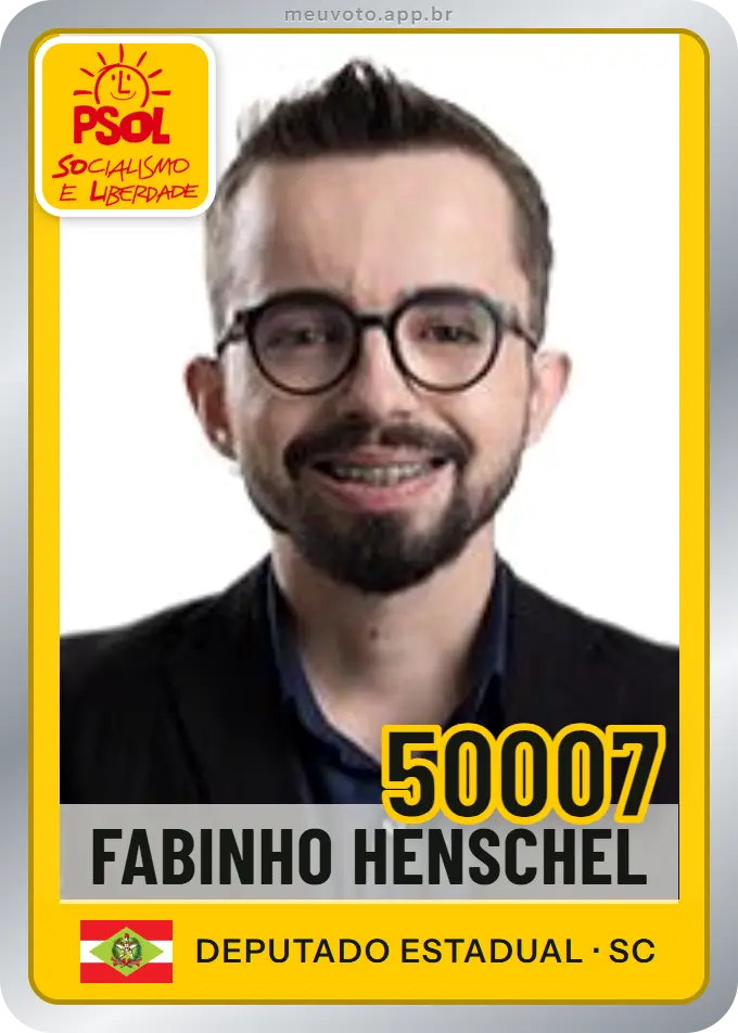 Carta de Fabinho Henschel, número 50007, PSOL