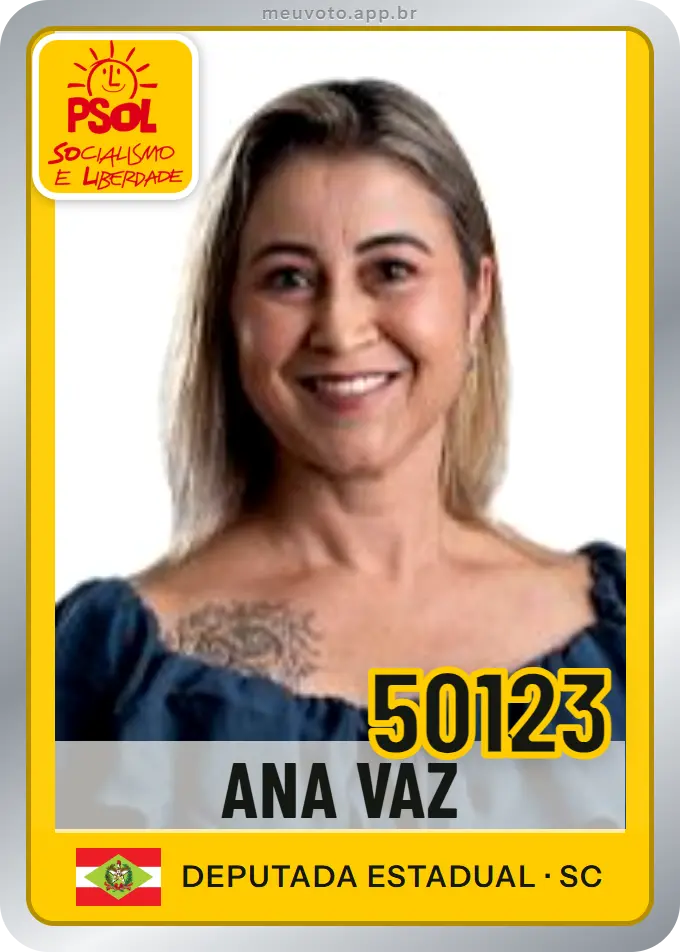 Carta de Ana Vaz, número 50123, PSOL