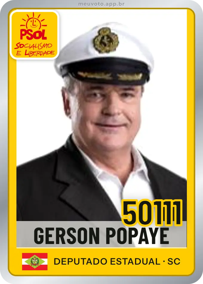 Carta de Gerson Popaye, número 50111, PSOL