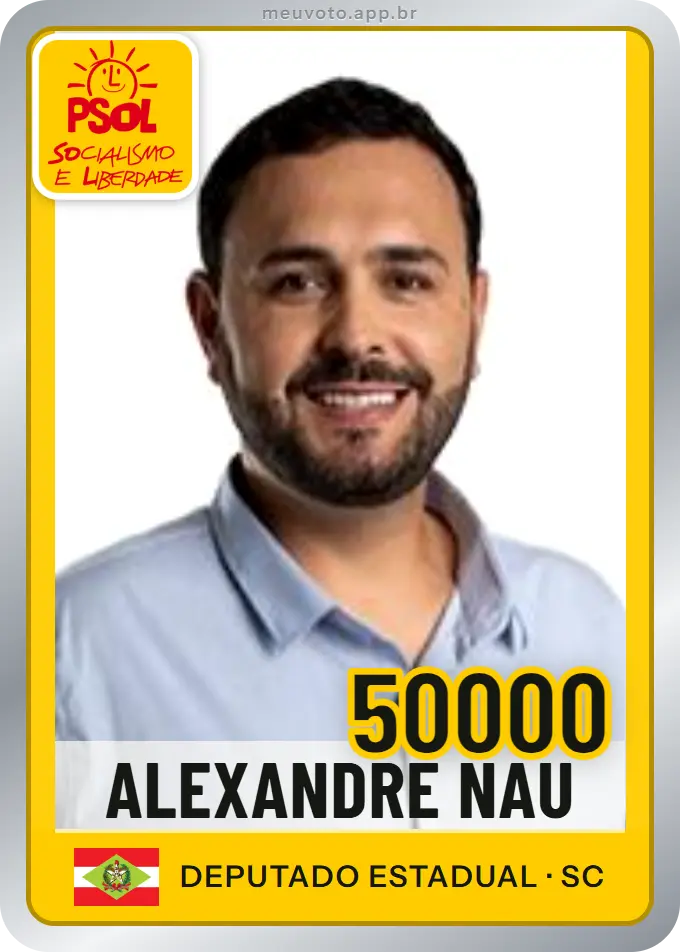Carta de Alexandre Nau, número 50000, PSOL