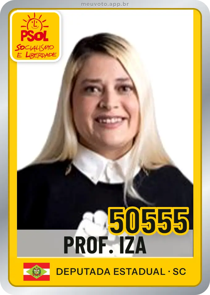 Carta de Prof. Iza, número 50555, PSOL