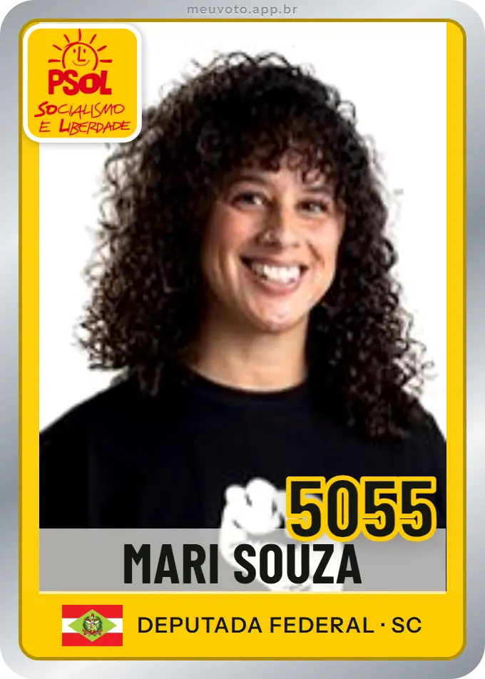 Carta de Mari Souza, número 5055, PSOL