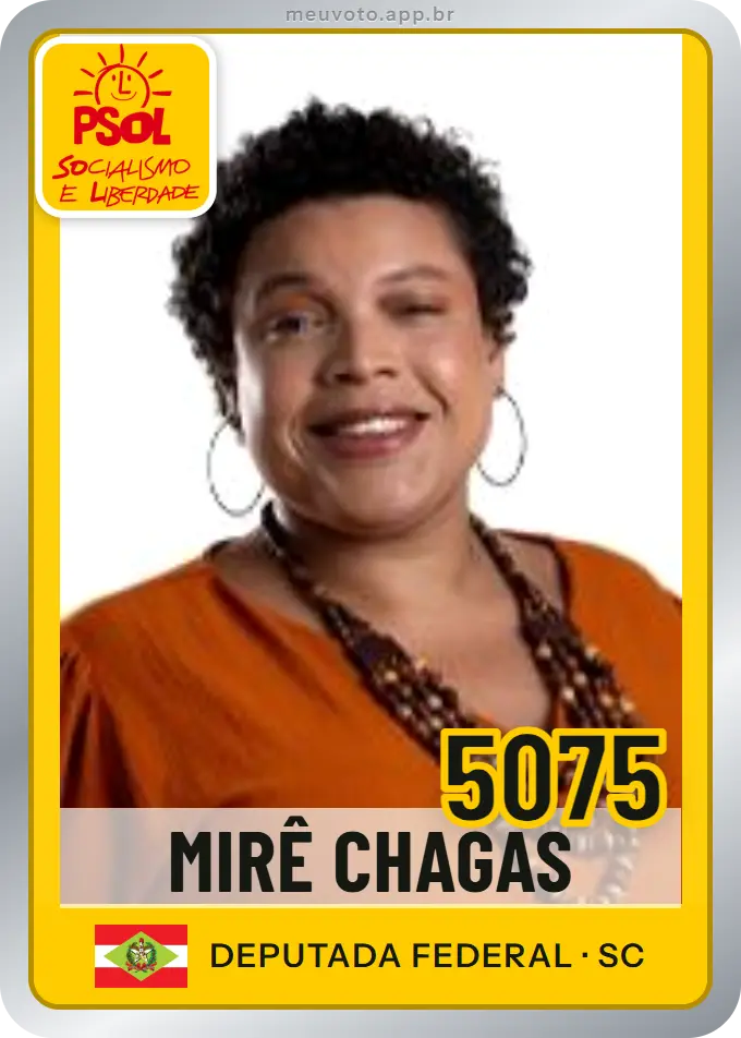 Carta de Mirê Chagas, número 5075, PSOL