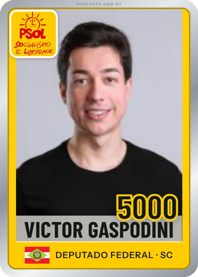 Carta de Victor Gaspodini, número 5000, PSOL