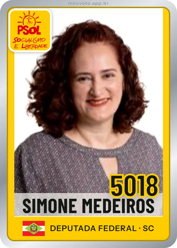 Carta de Simone Medeiros, número 5018, PSOL