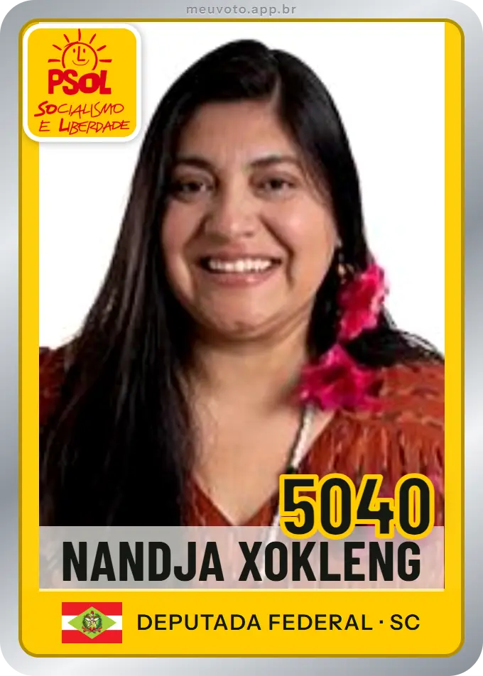 Carta de Nandja Xokleng, número 5040, PSOL