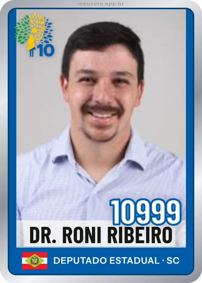 Carta de Dr. Roni Ribeiro, número 10999, Republicanos