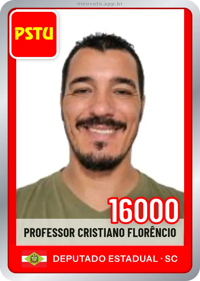 Carta de Professor Cristiano Florêncio, número 16000, PSTU