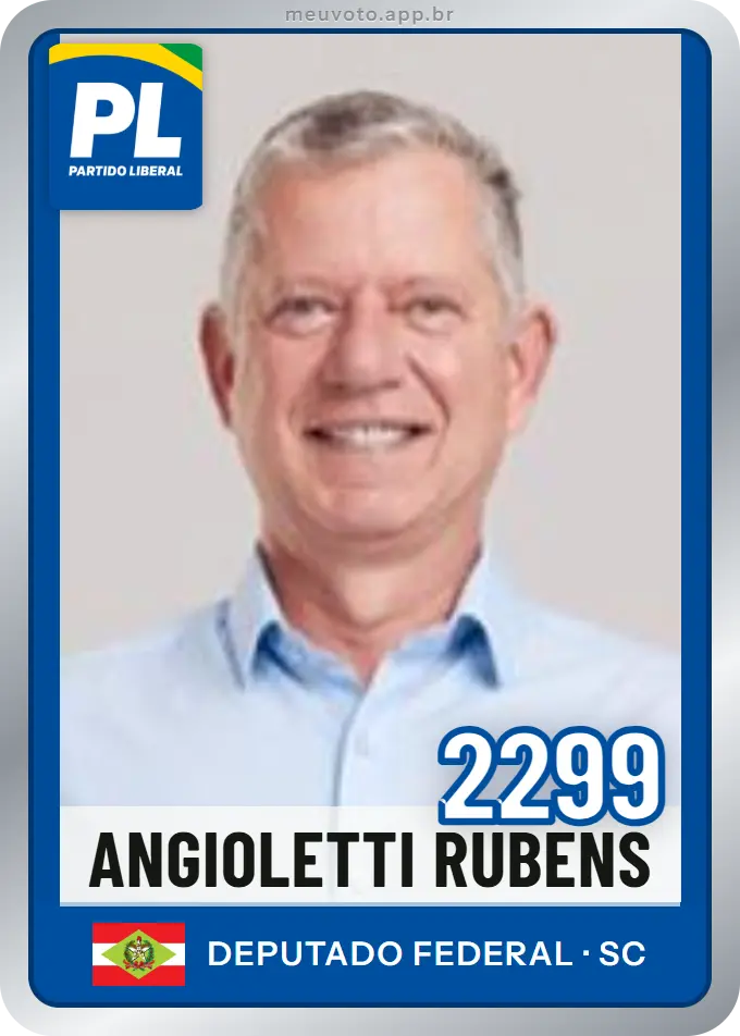 Carta de Angioletti Rubens, número 2299, PL