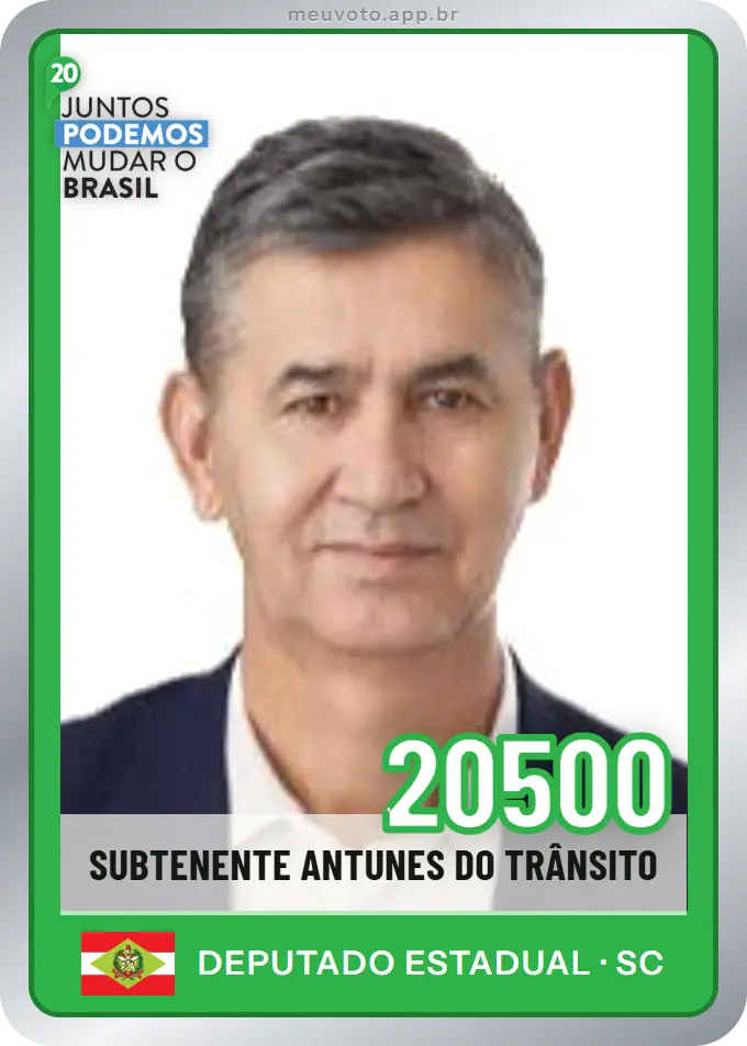 Carta de Subtenente Antunes do Trânsito, número 20500, Podemos