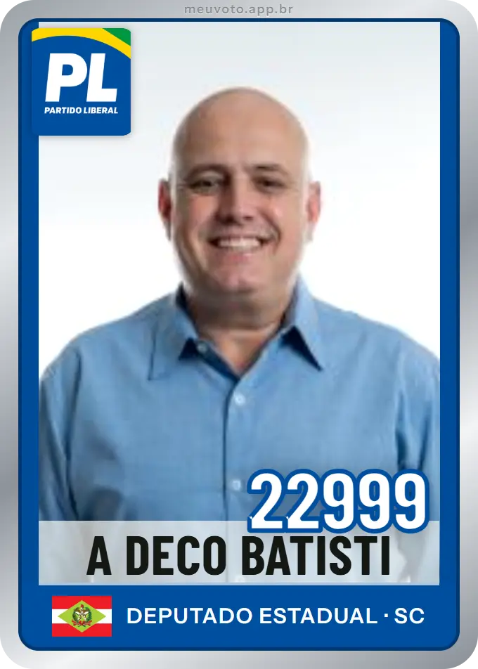 Carta de A Deco Batisti, número 22999, PL