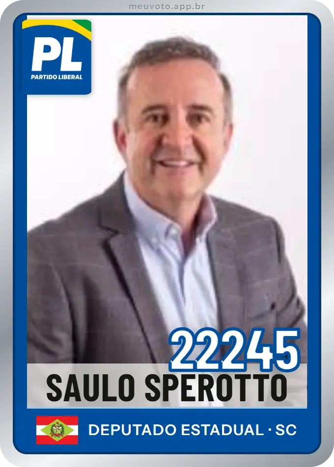 Carta de Saulo Sperotto, número 22245, PL