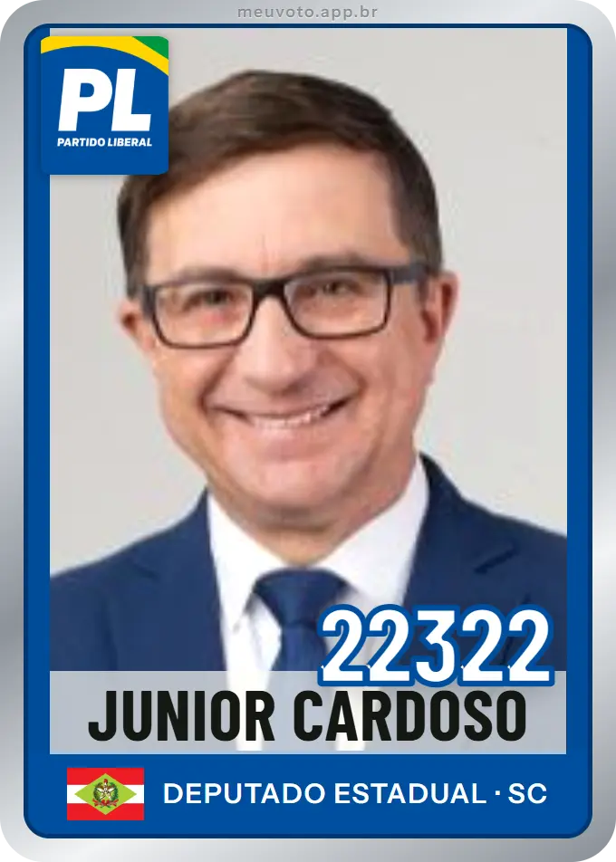 Carta de Junior Cardoso, número 22322, PL