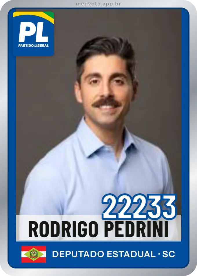 Carta de Rodrigo Pedrini, número 22233, PL