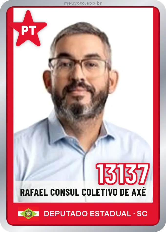 Carta de Rafael Consul Coletivo de Axé, número 13137, PT