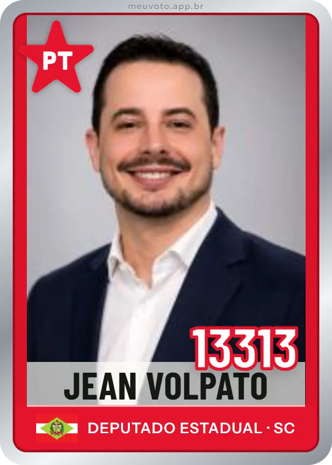 Carta de Jean Volpato, número 13313, PT