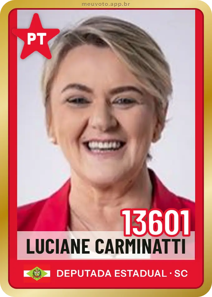 Carta de Luciane Carminatti, número 13601, PT