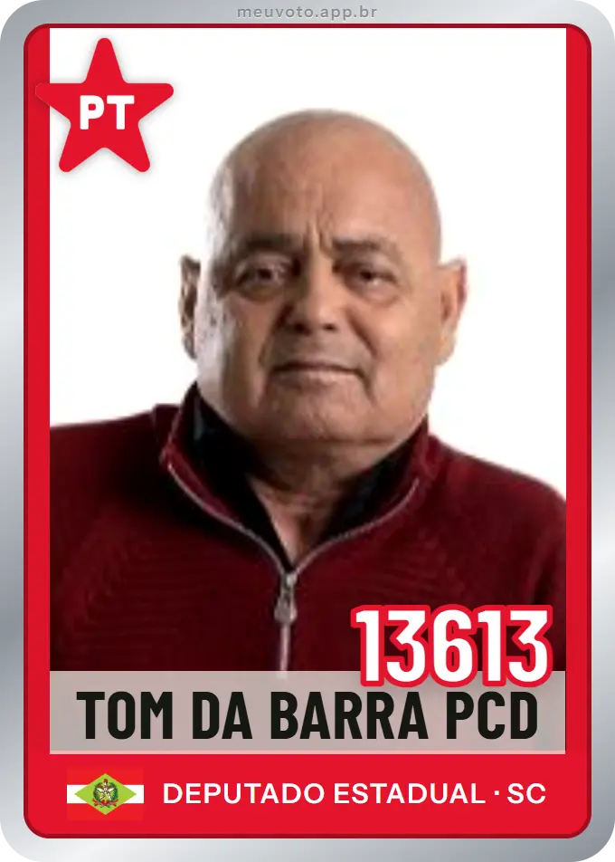 Carta de Tom da Barra Pcd, número 13613, PT