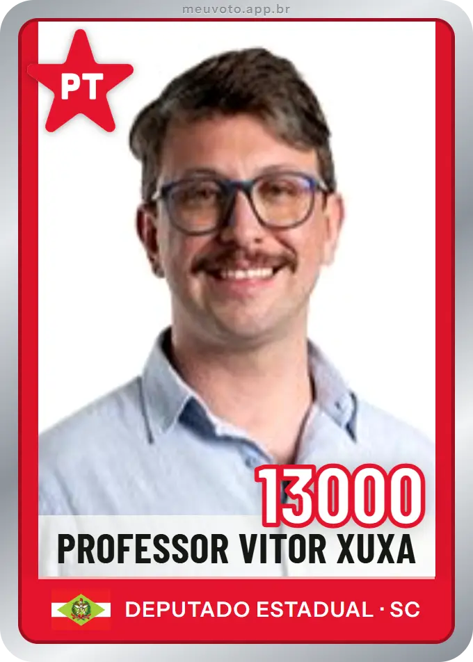 Carta de Professor Vitor Xuxa, número 13000, PT