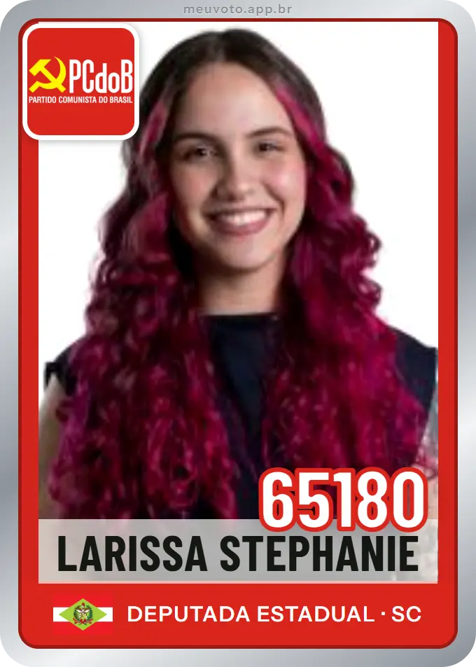 Carta de Larissa Stephanie, número 65180, PCdoB