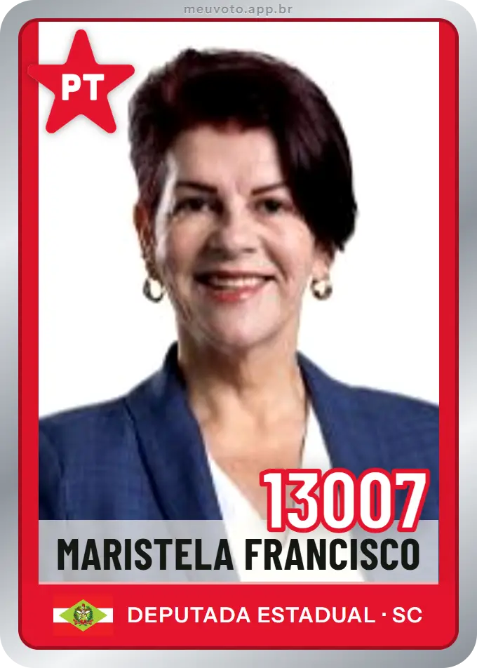 Carta de Maristela Francisco, número 13007, PT
