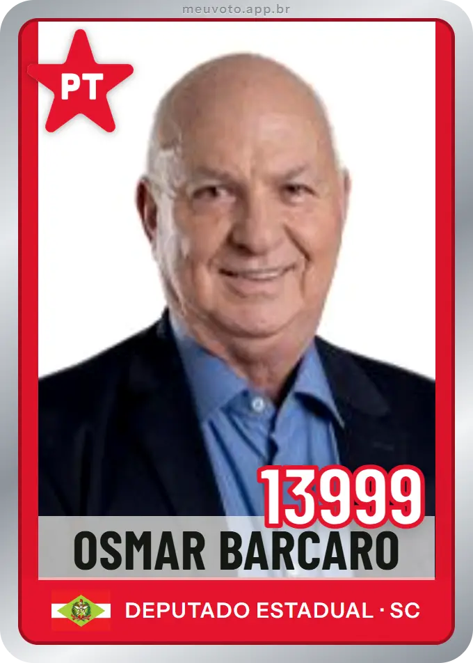 Carta de Osmar Barcaro, número 13999, PT