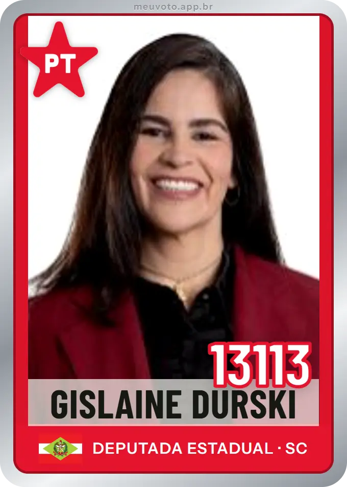 Carta de Gislaine Durski, número 13113, PT